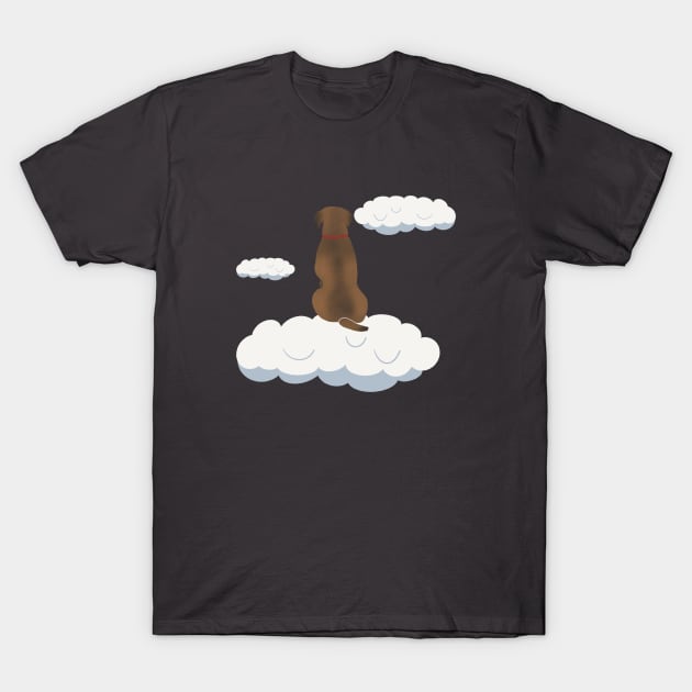 Dog in heaven T-Shirt by RosanneCreates